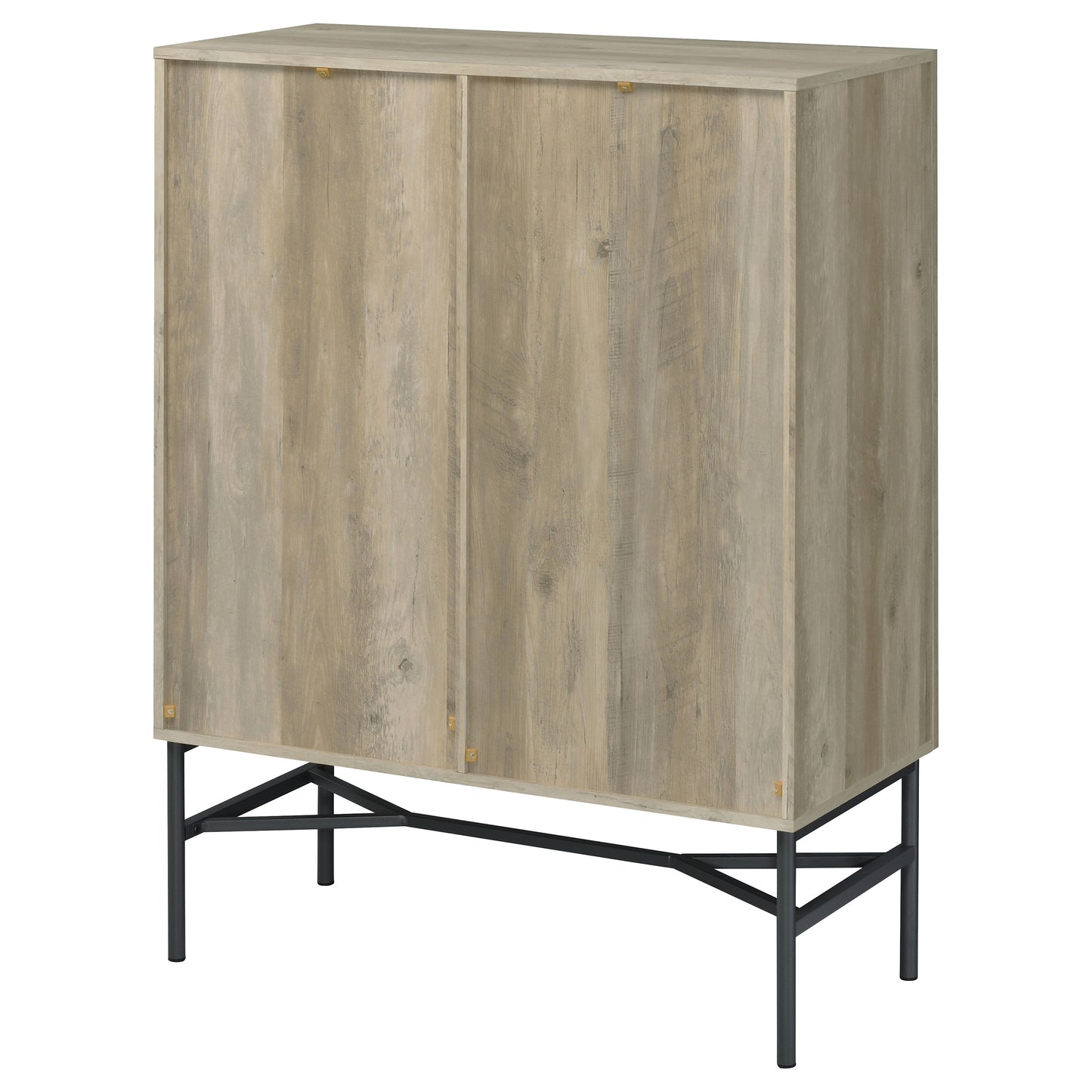 Bonilla 2-door Accent Cabinet with Glass Shelves