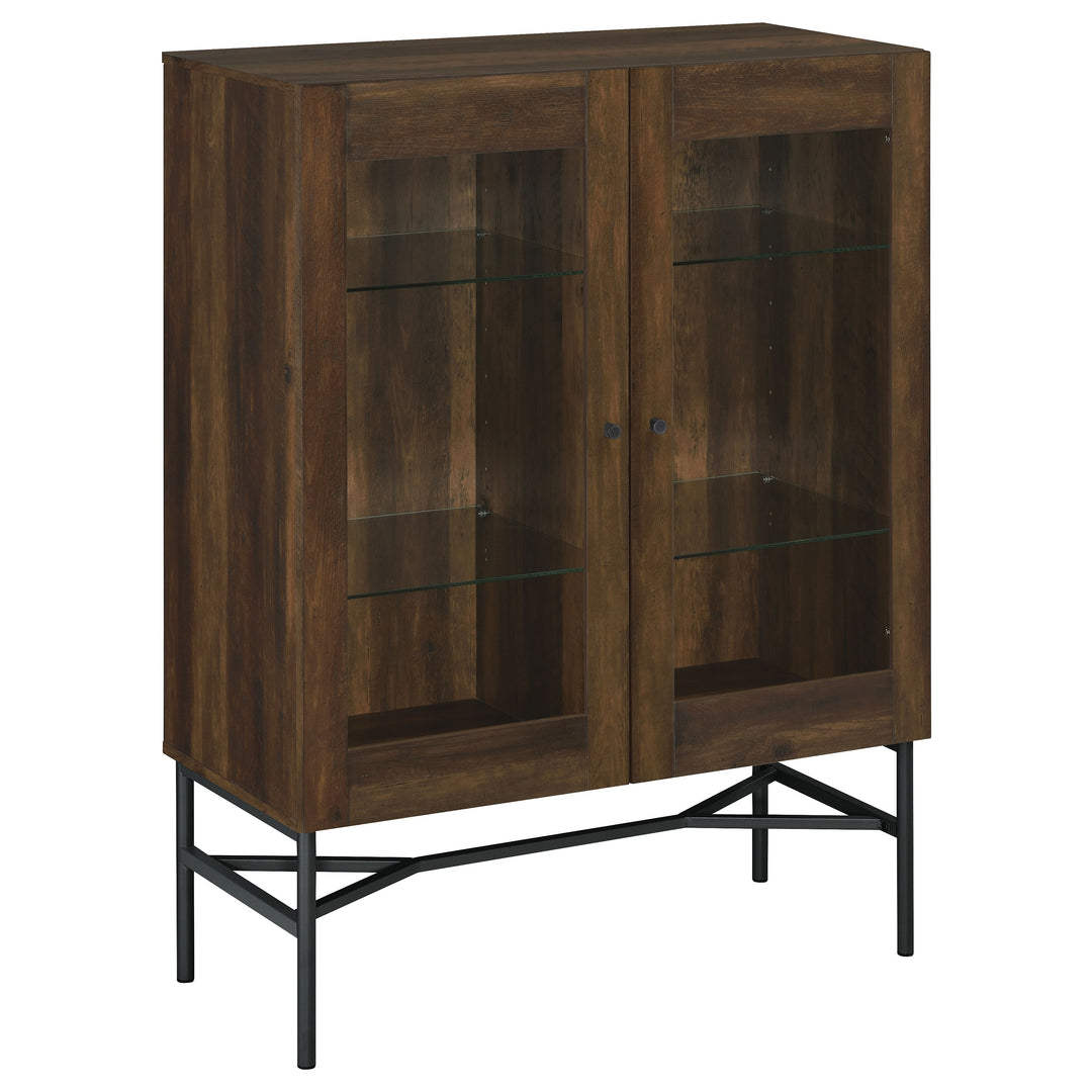 Bonilla 2-door Accent Cabinet with Glass Shelves