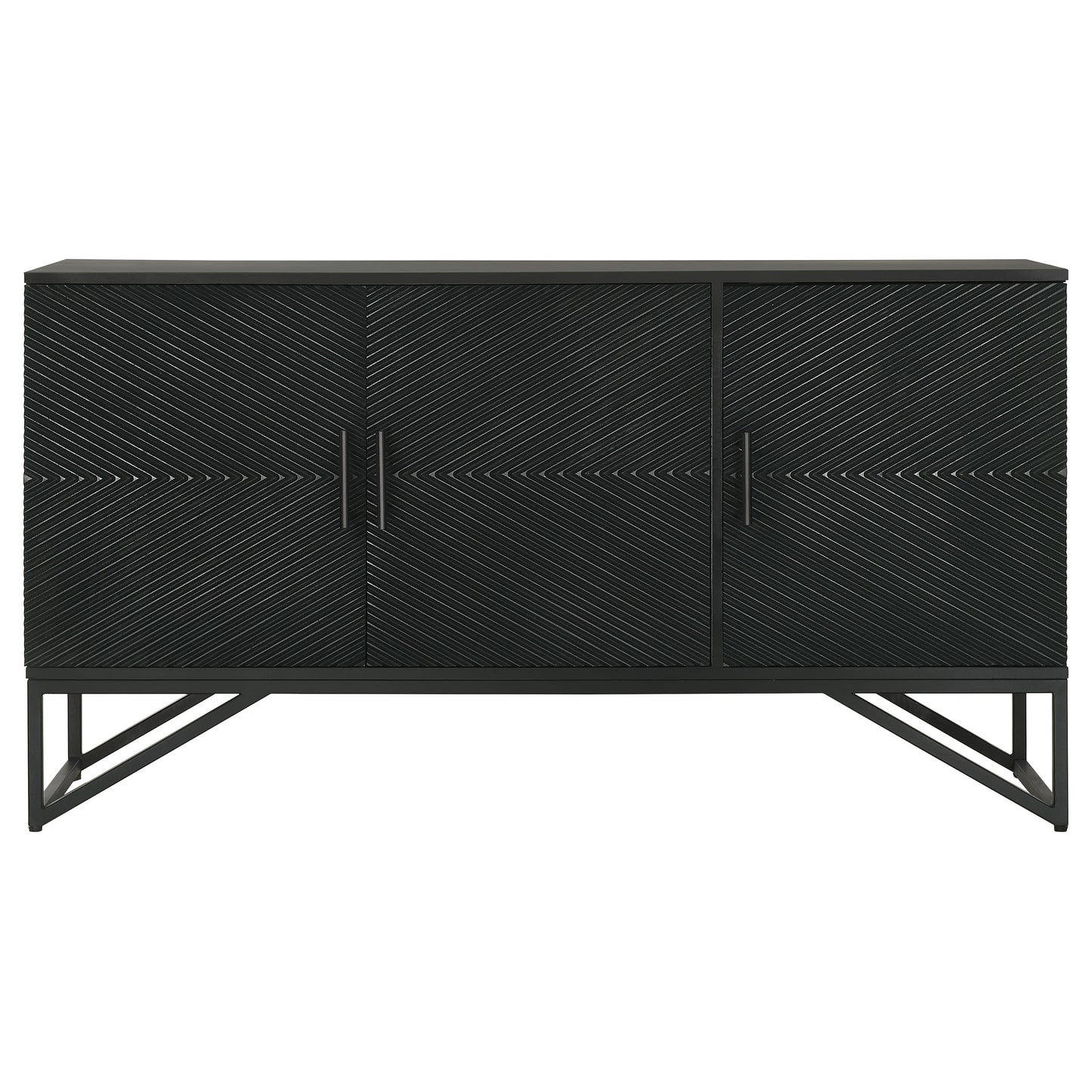 Riddell 3-door Accent Cabinet Black