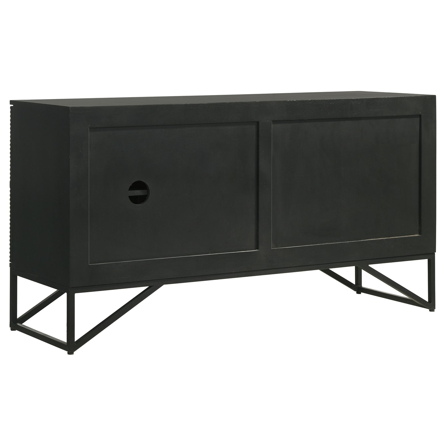 Riddell 3-door Accent Cabinet Black