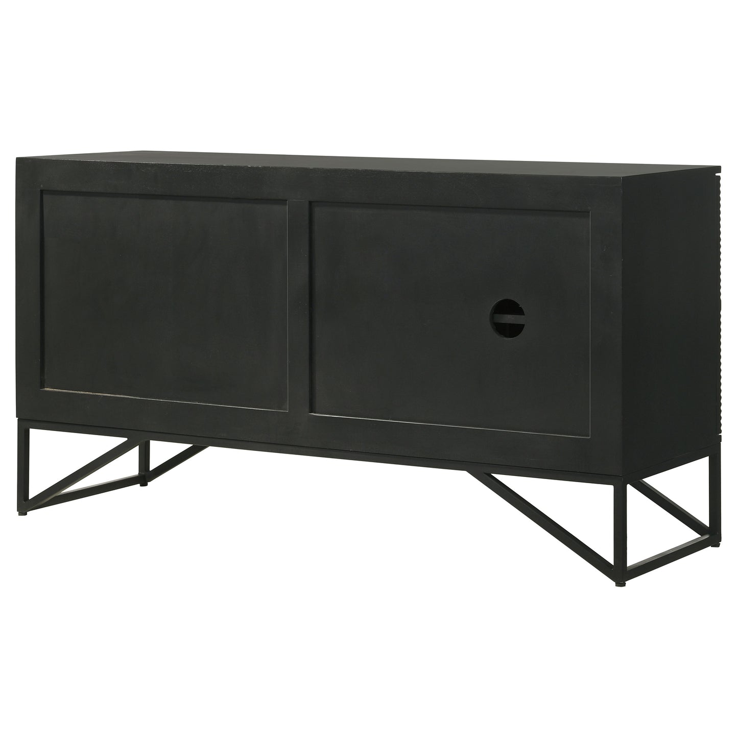 Riddell 3-door Accent Cabinet Black