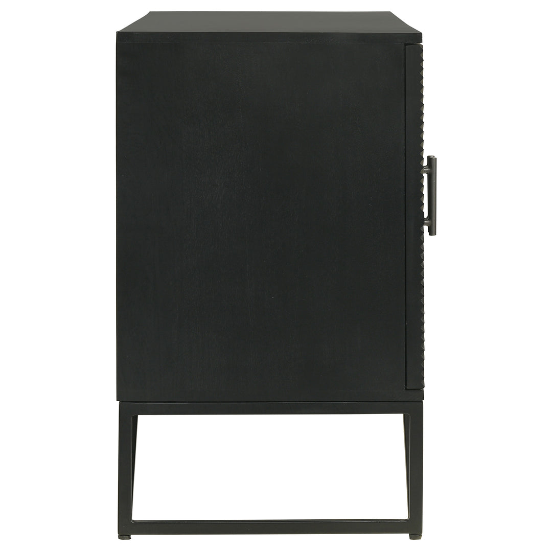 Riddell 3-door Accent Cabinet Black