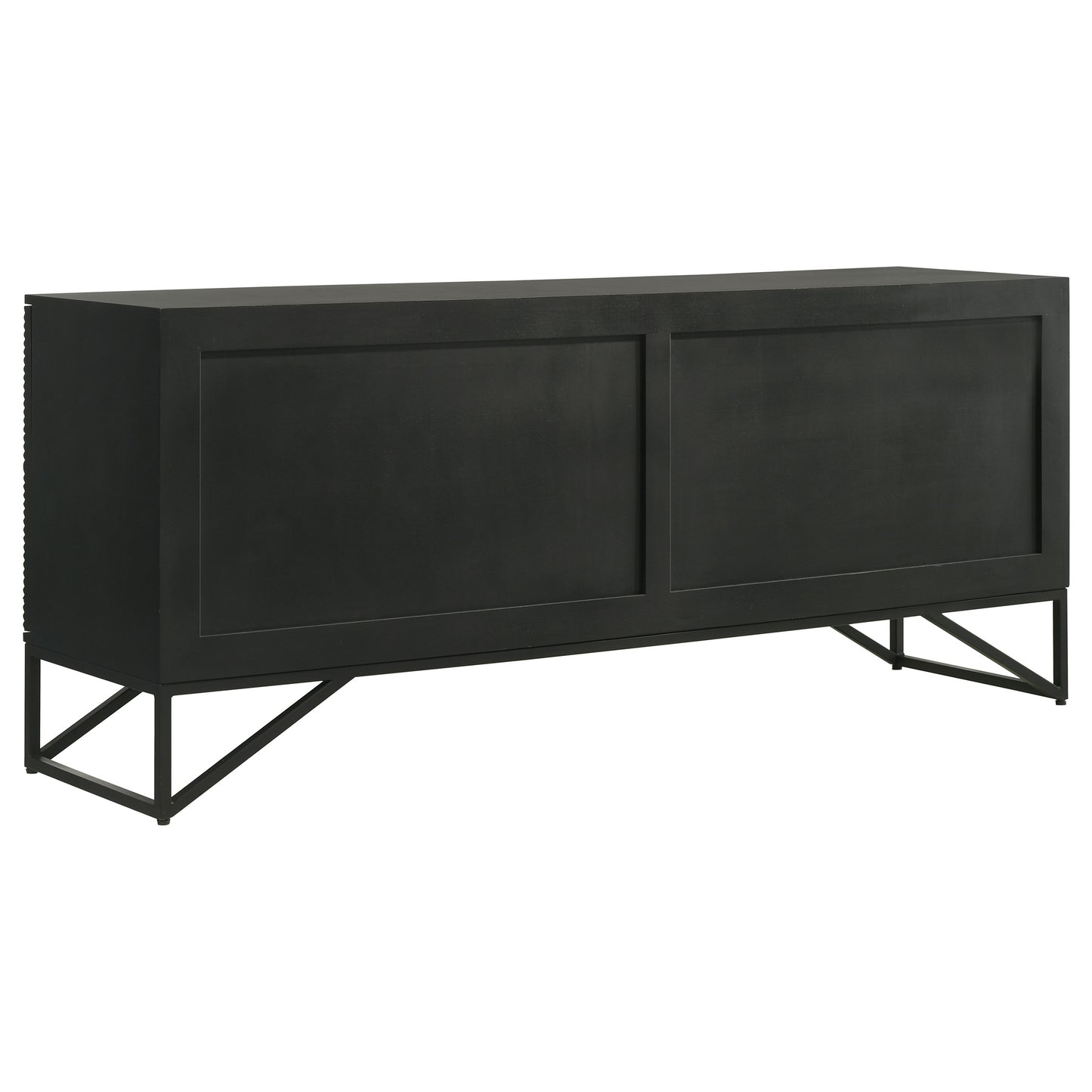 Riddell 4-door Accent Cabinet Black