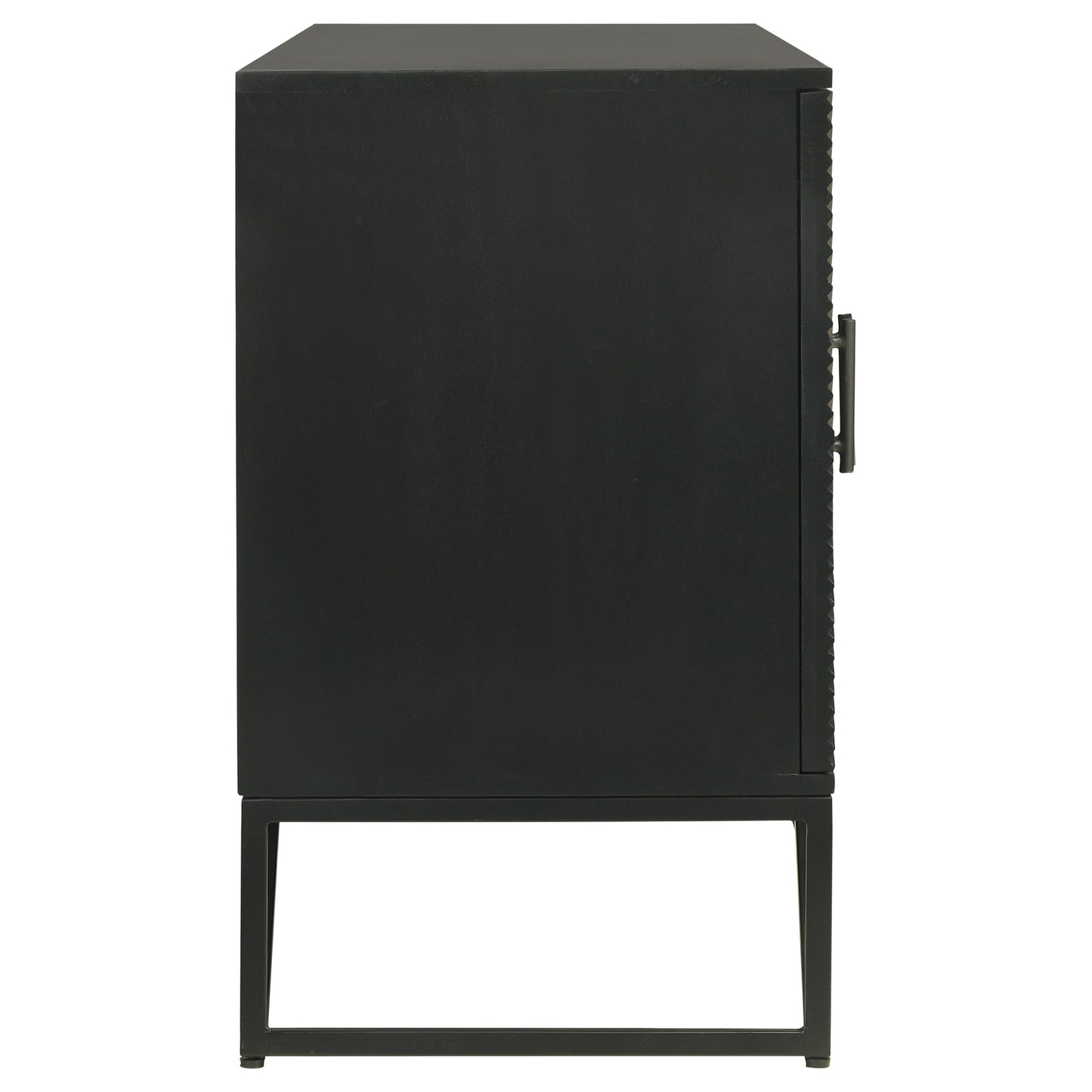 Riddell 4-door Accent Cabinet Black