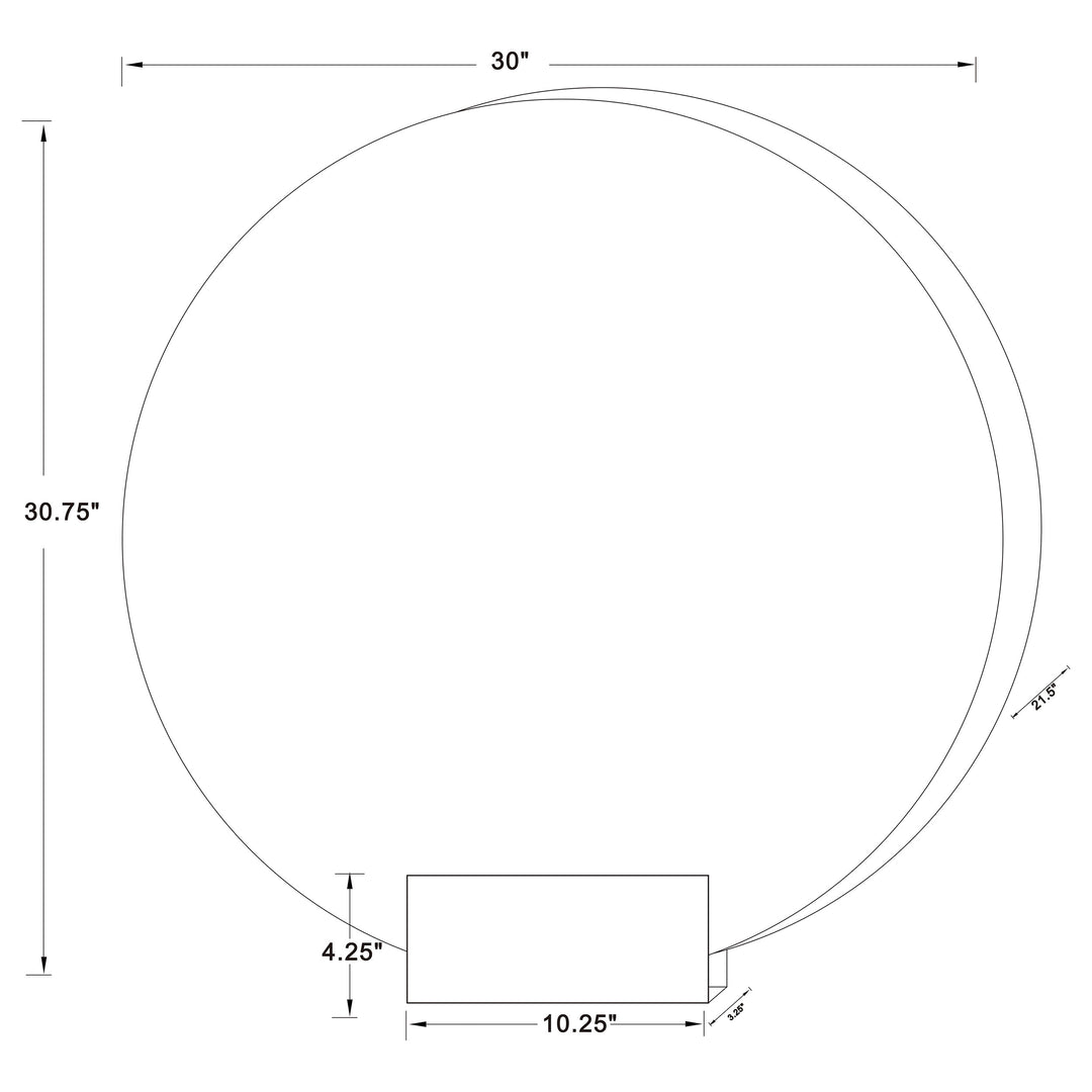 Jocelyn Round LED Vanity Mirror White Marble Base Chrome