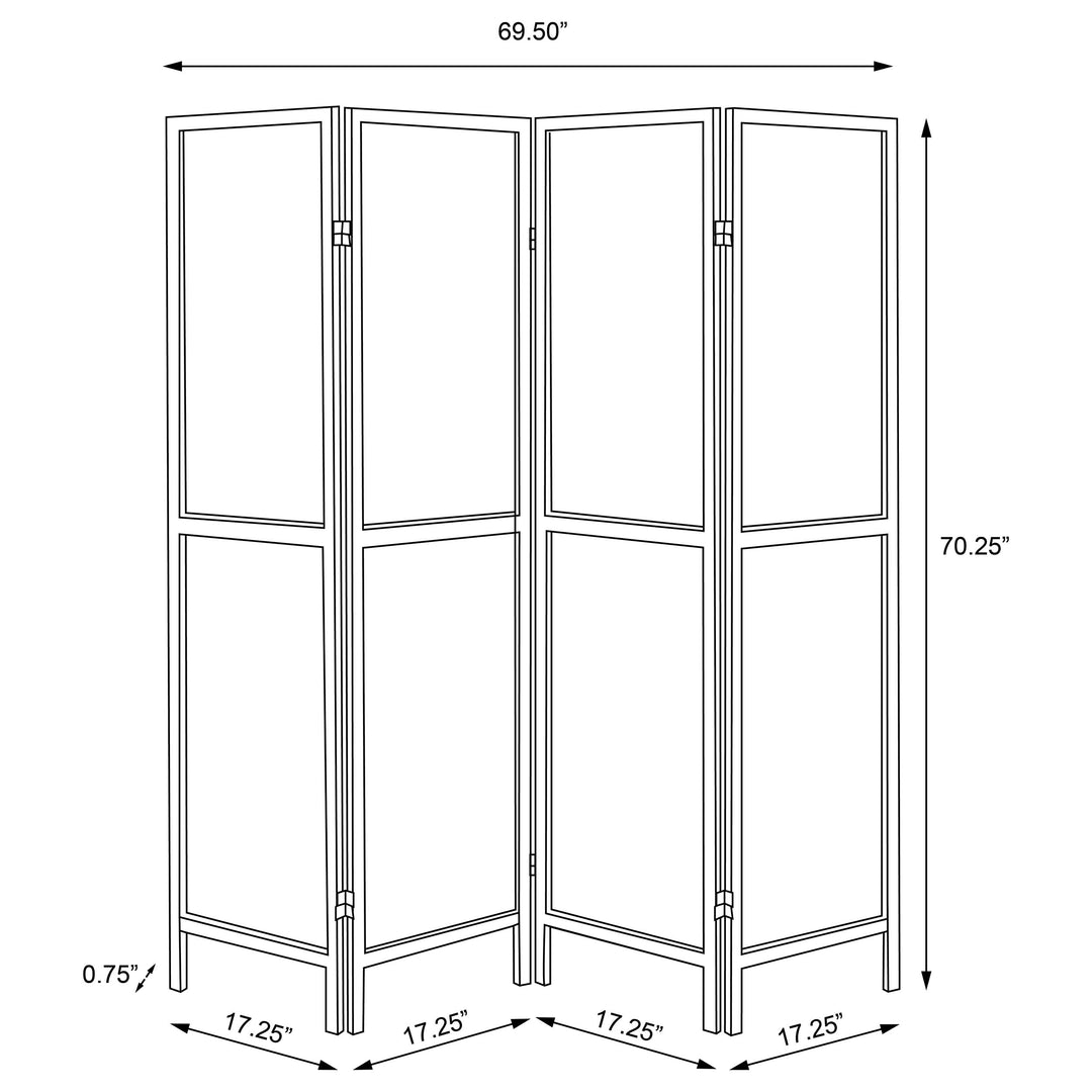 Deepika 4-panel Folding Screen Tobacco and Cappuccino