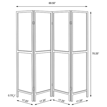 Deepika 4-panel Folding Screen Tobacco and Cappuccino