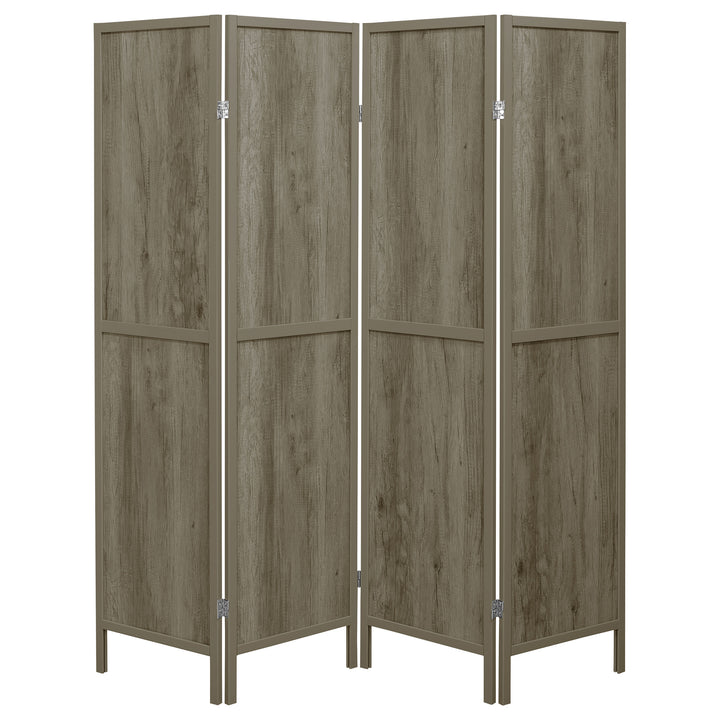 Deepika 4-panel Folding Screen Grey Driftwood