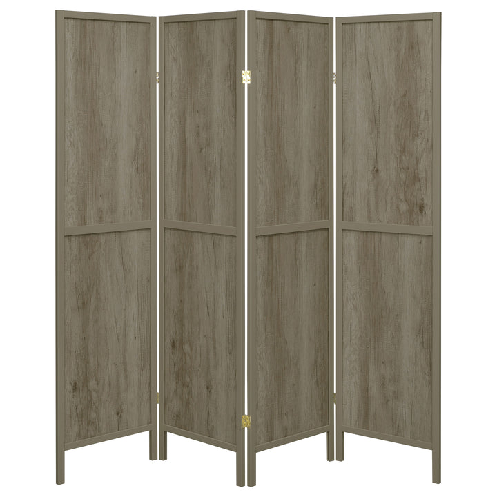 Deepika 4-panel Folding Screen Grey Driftwood