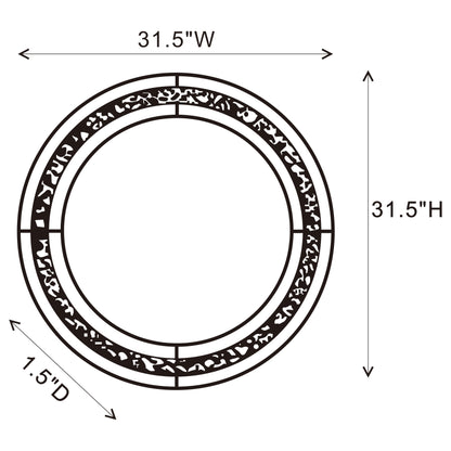 Lixue Round Wall Mirror with LED Lighting Silver