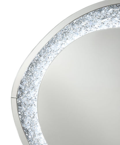 Mirage Acrylic Crystals Inlay Wall Mirror with LED Lights