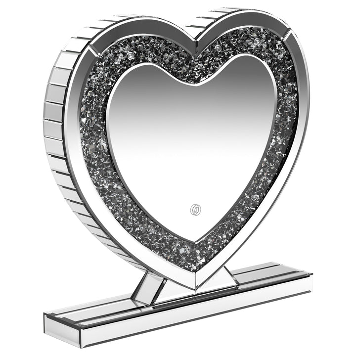 Euston Heart Shaped Vanity Mirror Silver