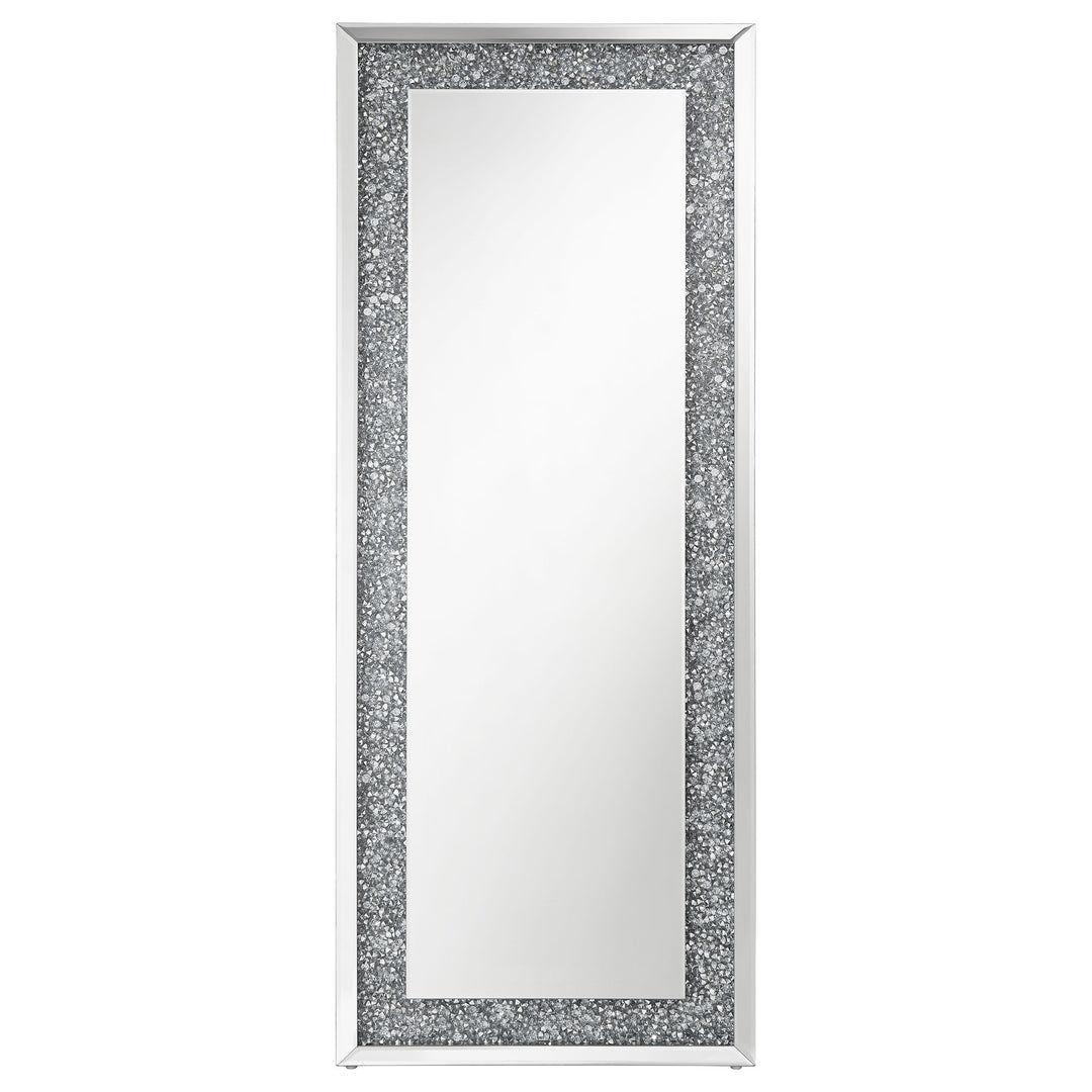 Valerie Crystal Inlay Rectangle Floor Mirror