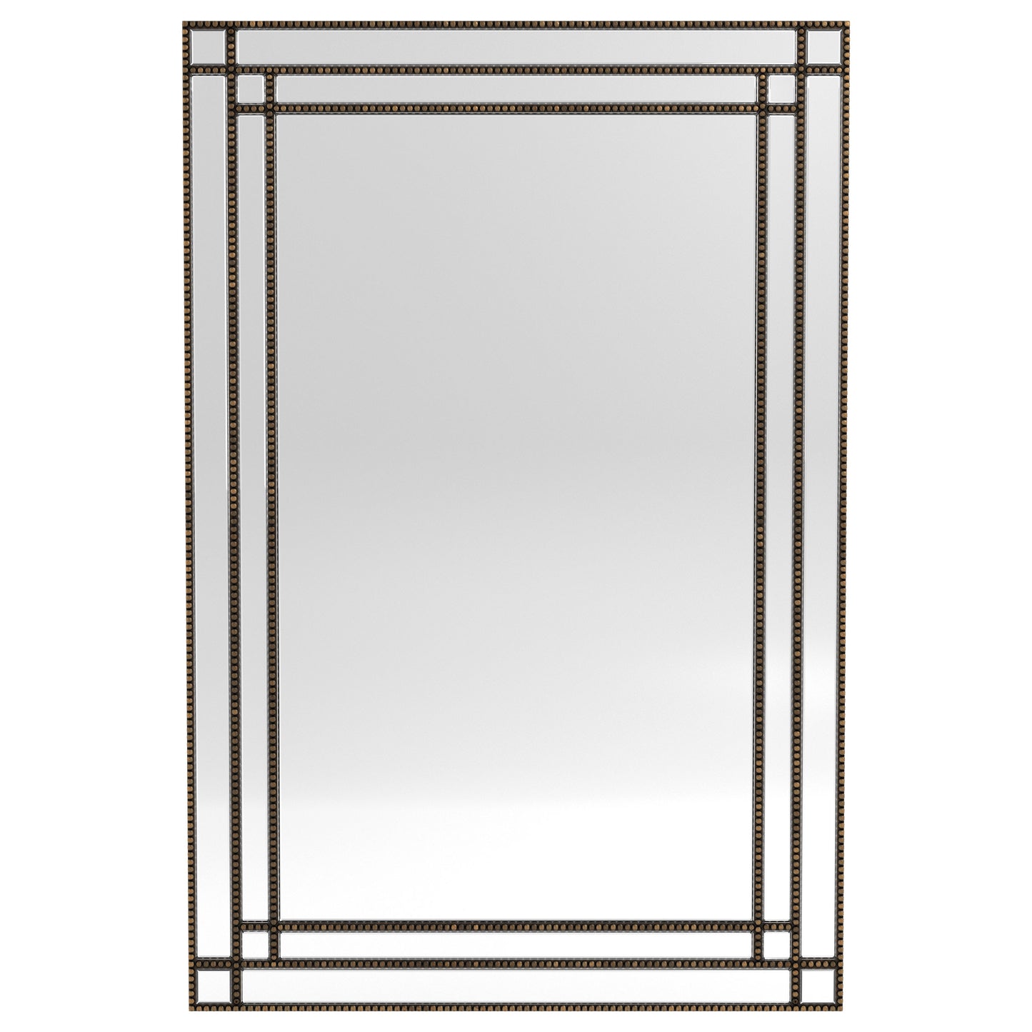 Beaded Trim Mirror Silver