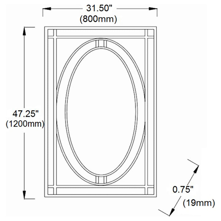 Beveled Edge Wall Mirror Silver