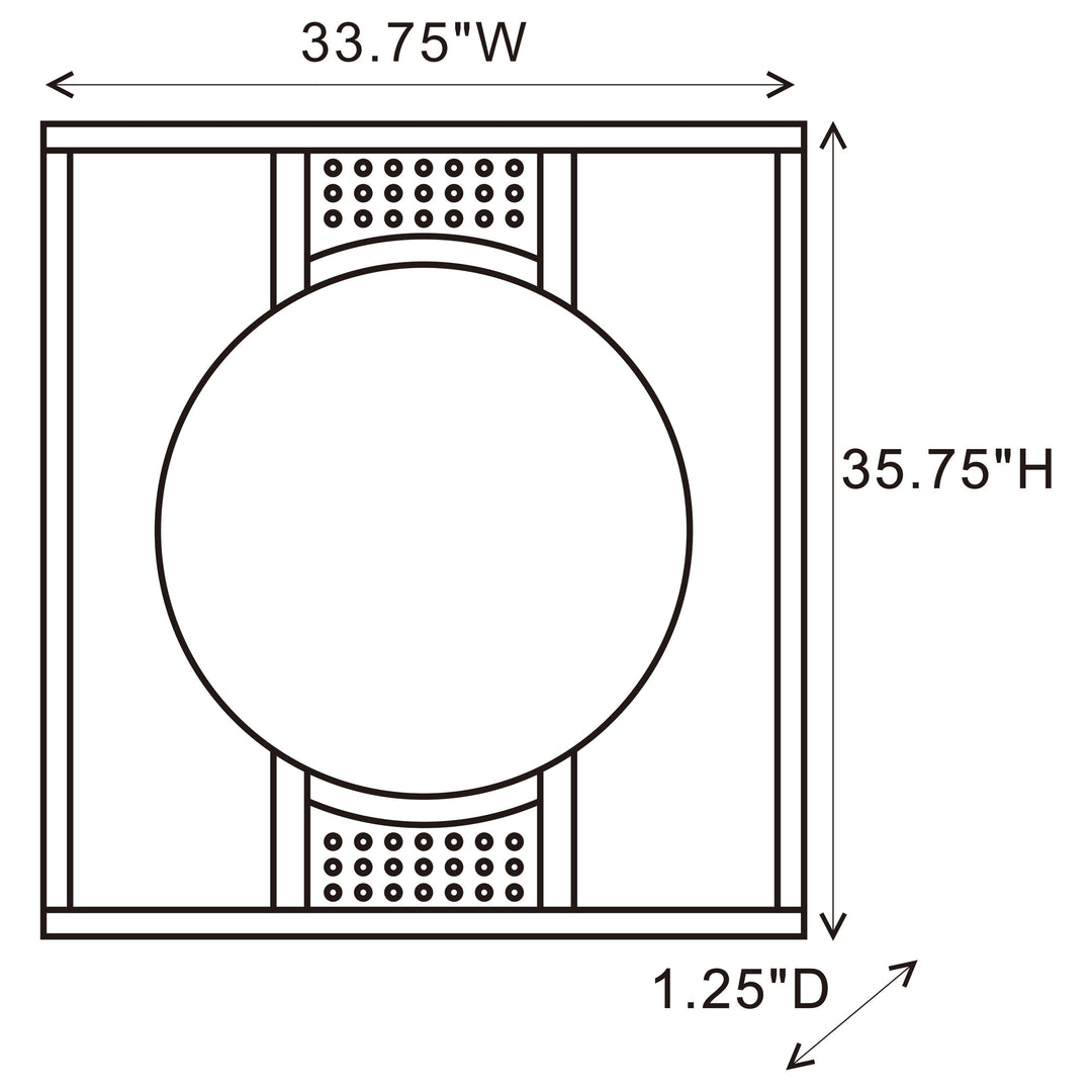 Carter Square LED Wall Mirror Silver and Black