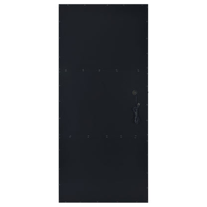 Zayan Full Length Floor Mirror With Lighting Black High Gloss