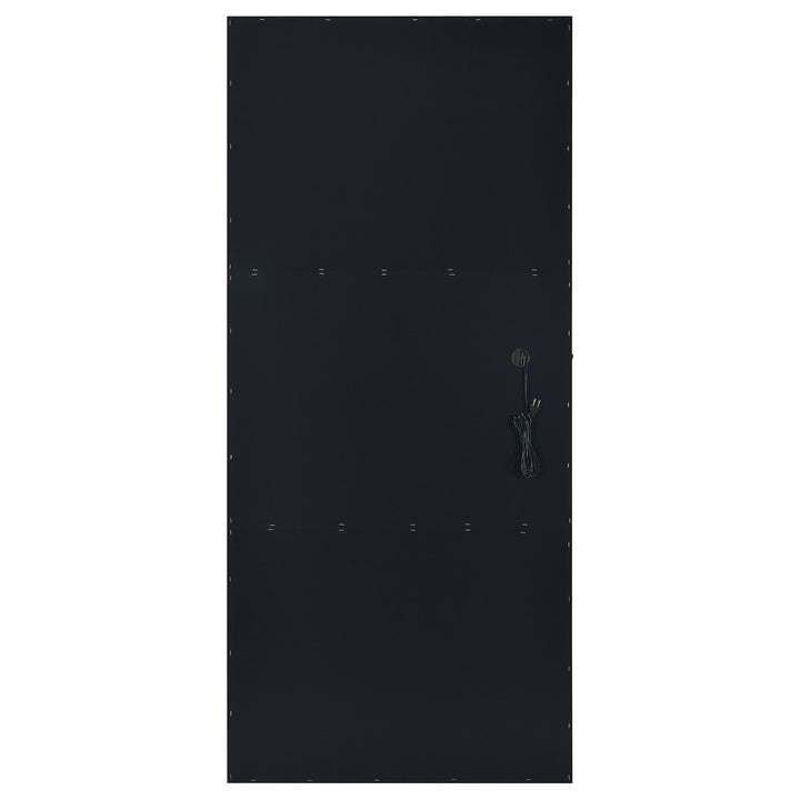 Zayan Full Length Floor Mirror With Lighting Black High Gloss