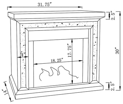 Lorelai Rectangular Freestanding Fireplace Mirror