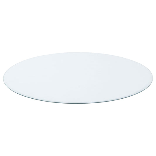 36" 6mm Round Glass Top Clear