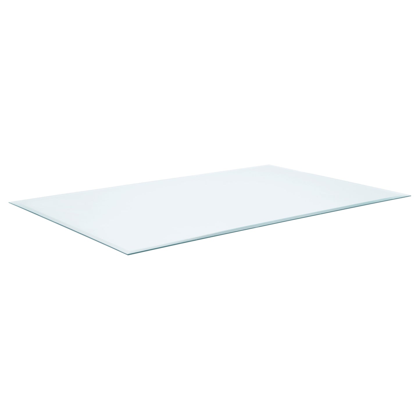 72x42" 8mm Rectangular Glass Table Top Clear