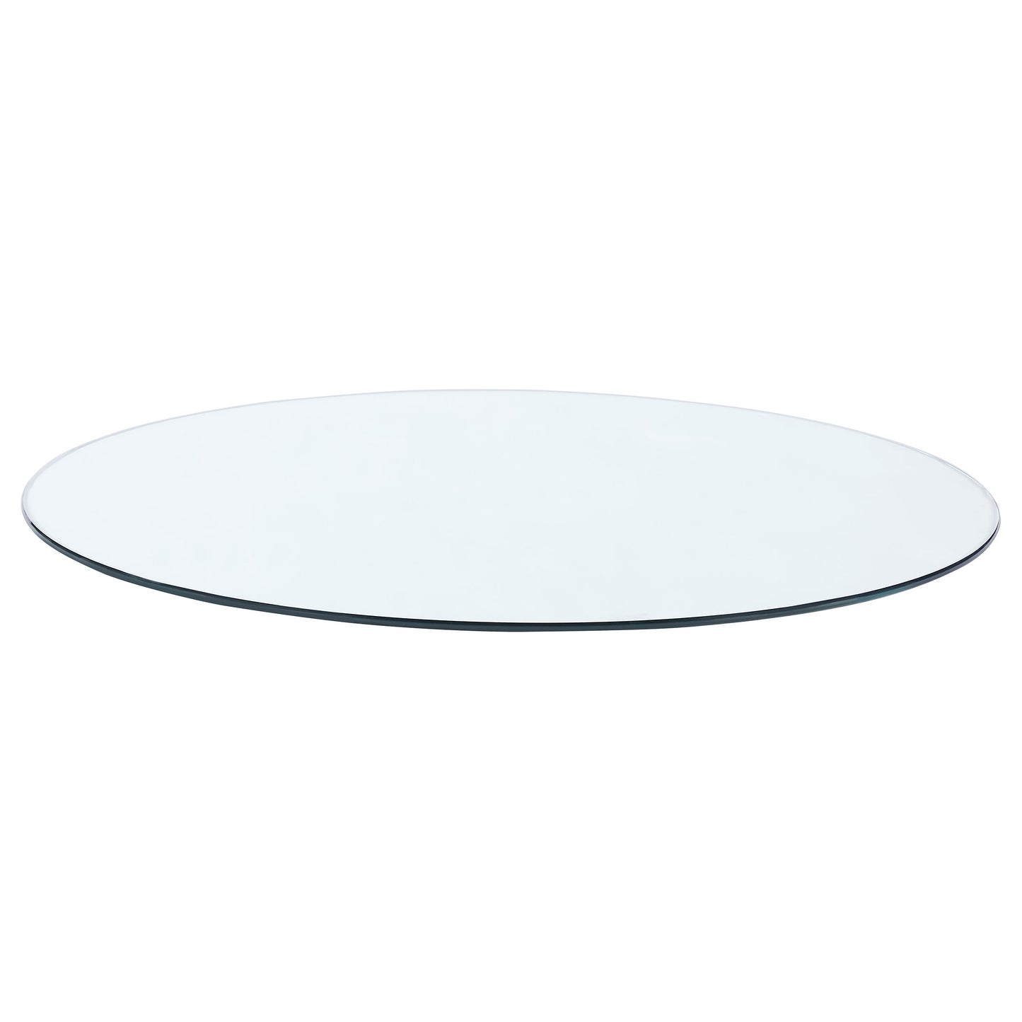 52" 12mm Round Glass Table Top Clear