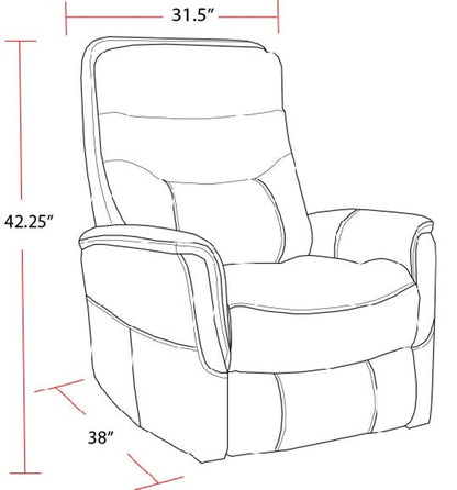 Living Gemini - Capri Silver Swivel Glider Recliner