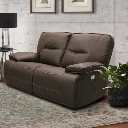 Living Spartacus - Chocolate Power Reclining Loveseat