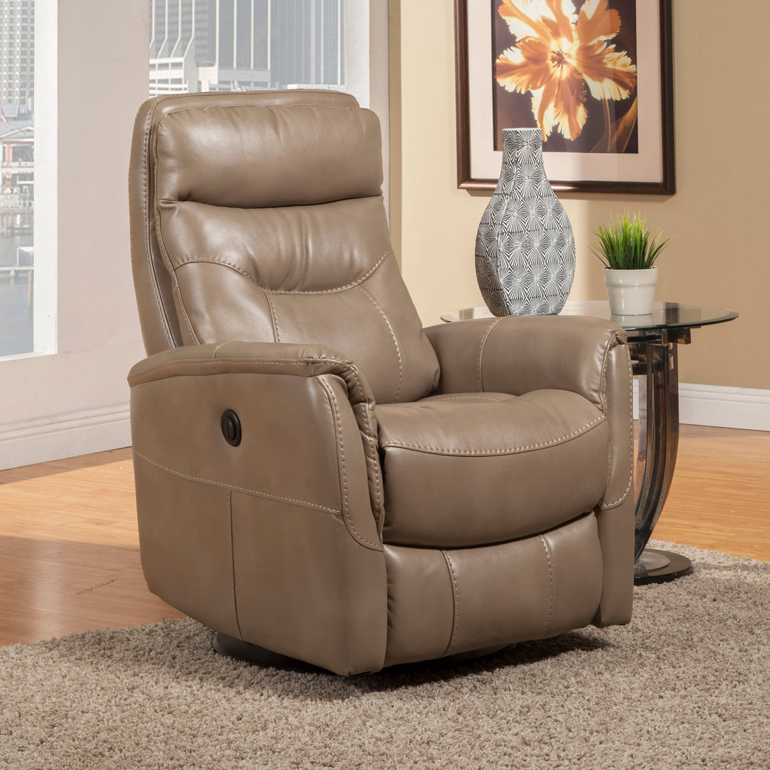 Living Gemini - Linen Power Swivel Glider Recliner Two Pack