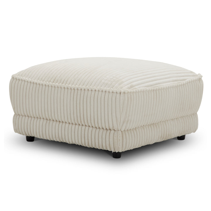 Living Utopia - Mega Ivory Ottoman with Casters