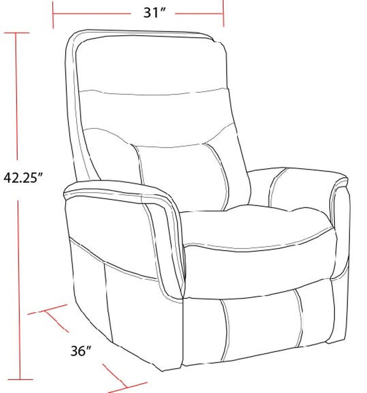 Living Gemini - Rouge Swivel Glider Recliner