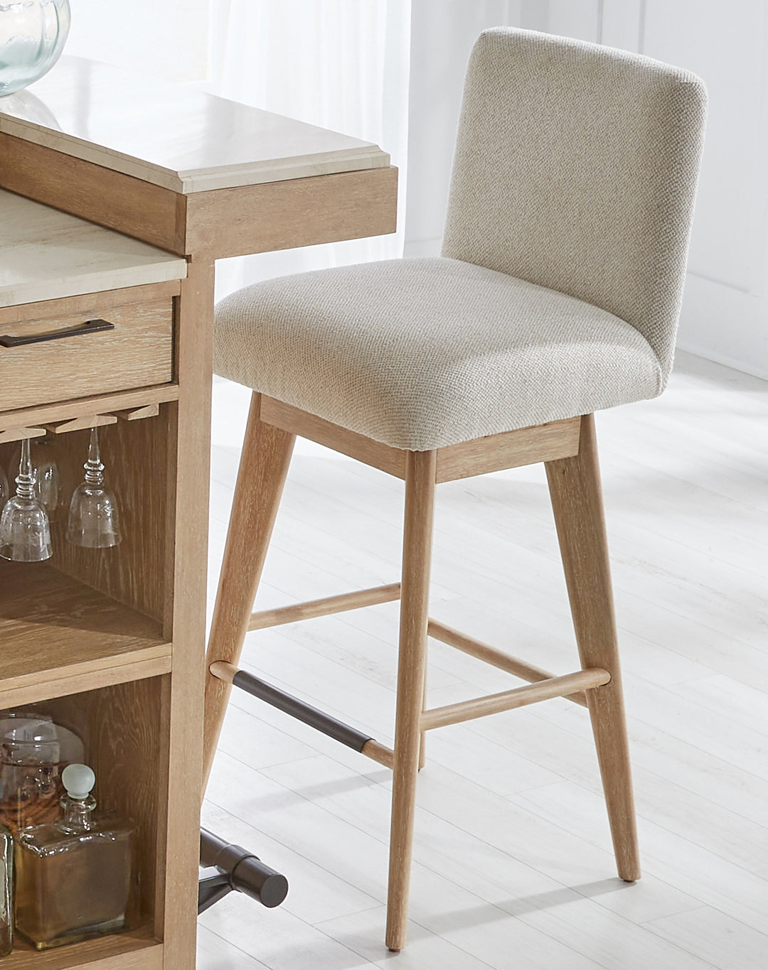 House Escape - Dining Upholstered Swivel Barstool