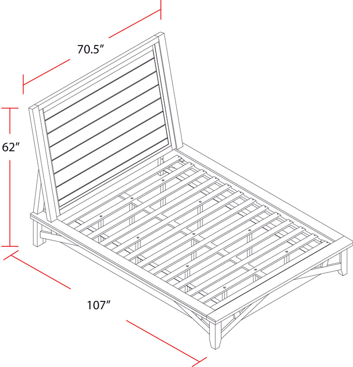 House Americana Modern Bedroom Queen Platform Bed