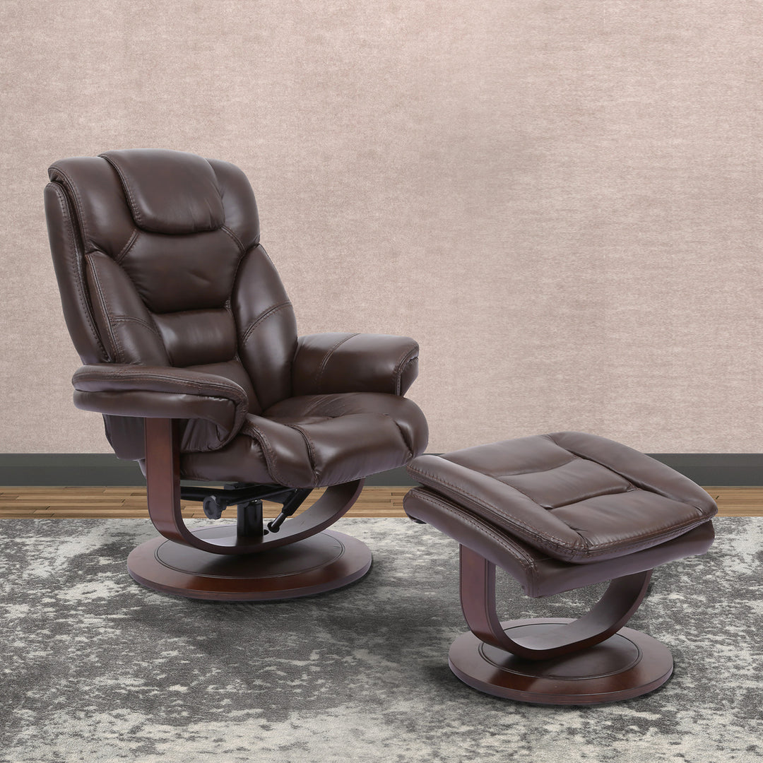 Parker Living Monarch - Robust Manual Reclining Swivel Chair and Ottoman