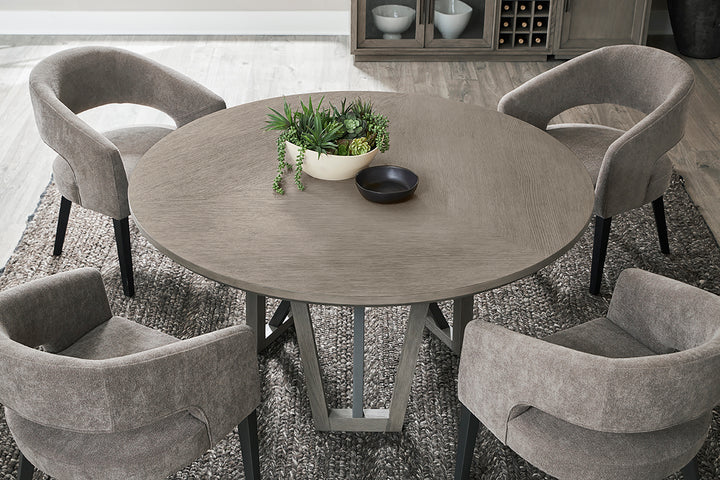 House Pure Modern Dining 60 In. Round Table with Wood Base