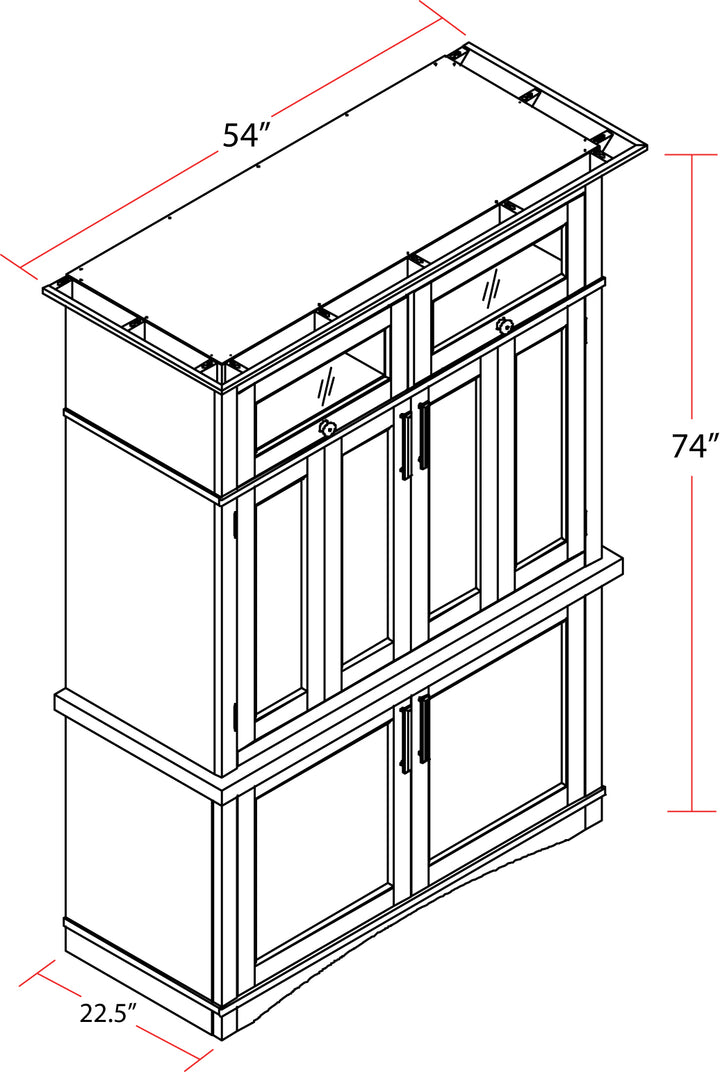 House Americana Modern - Dove Workstation with LED Light