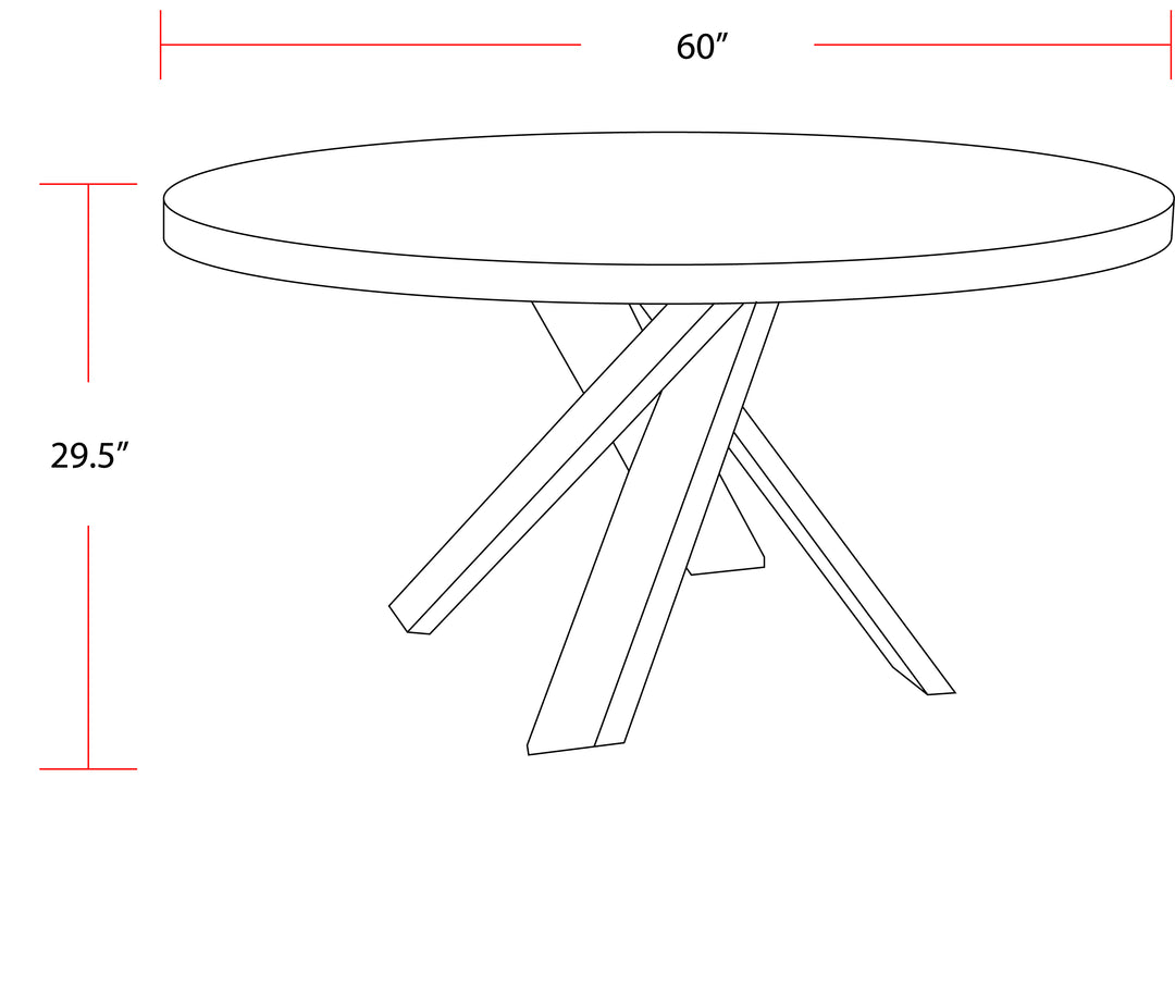 House Crossings - Downtown Dining 60 In. Round Dining Table