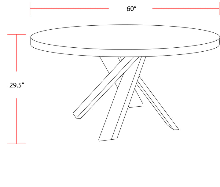 House Crossings - Downtown Dining 60 In. Round Dining Table