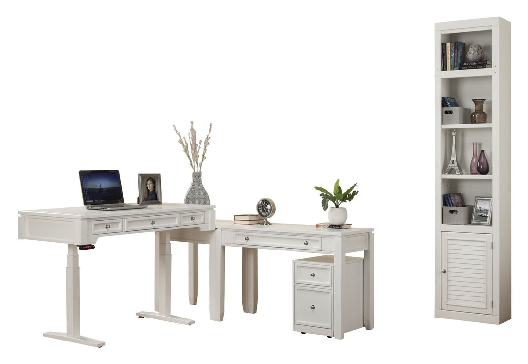 House Boca Power Lift L Shape Desk with File and Bookcase