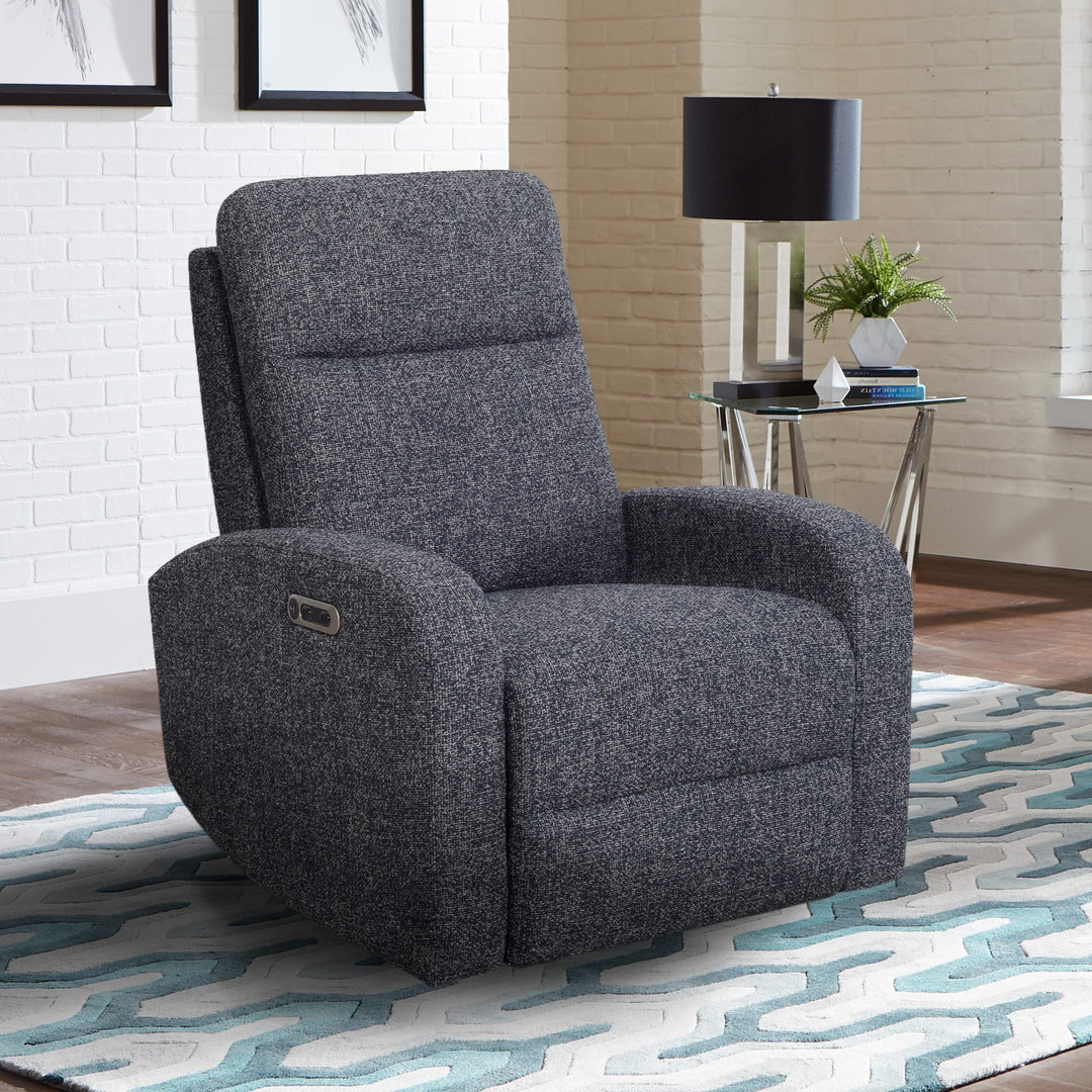 Living Thriller - Natural Beauty Denim Power Swivel Glider Recliner