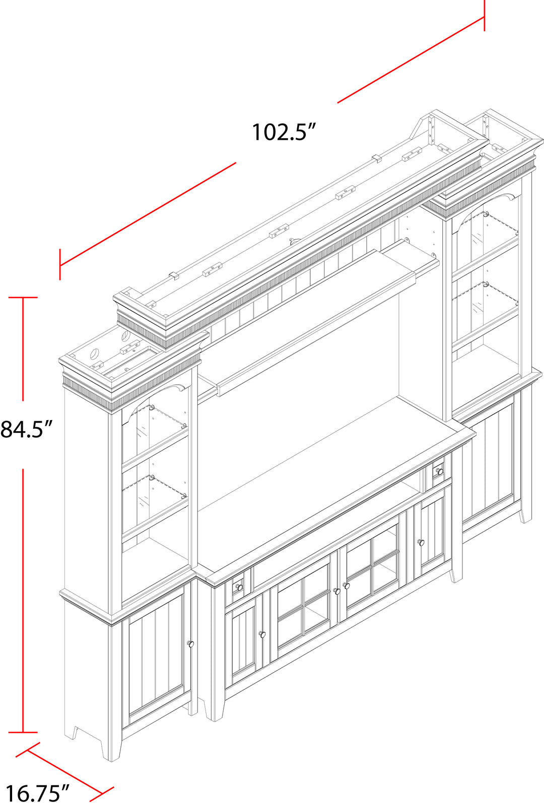 House Tidewater 62 In. Console Entertainment Wall