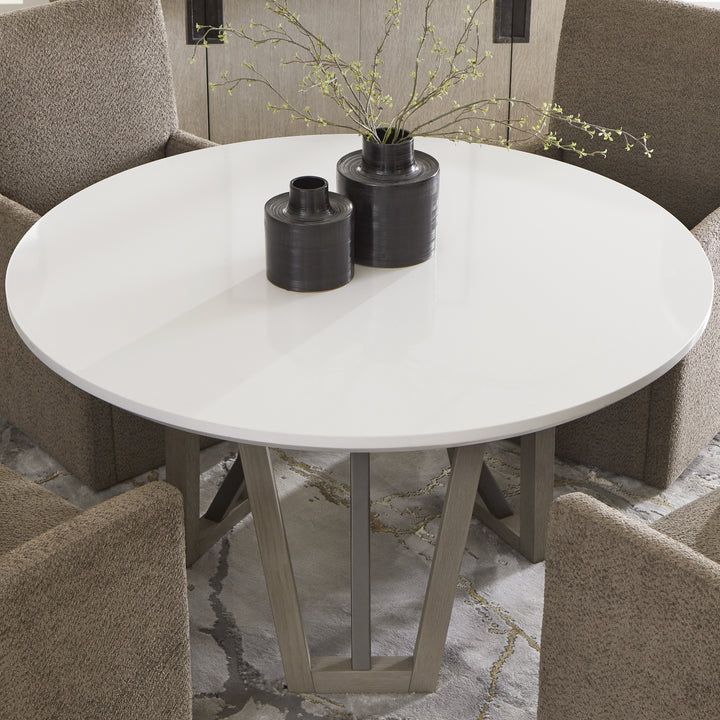 House Pure Modern Dining 54 In. Round Table with Wood Base