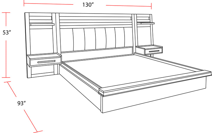 House Pure Modern Bedroom King Platform Wall Bed