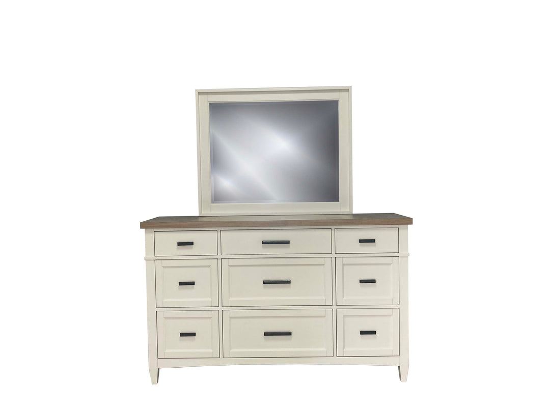 House Americana Modern Bedroom 9 Drawer Dresser and Mirror