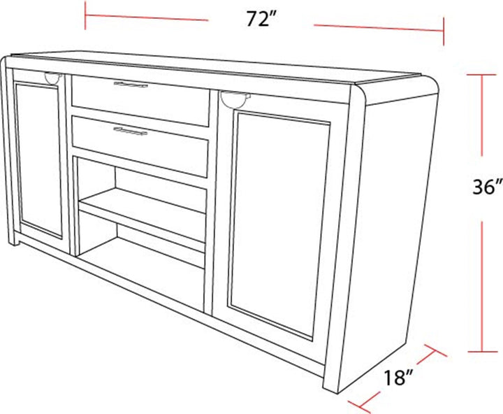 House Escape - Dining 72 In. Buffet Server with Stone Top