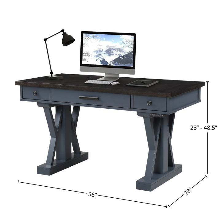 House Americana Modern - Denim 56 In. Power Lift Desk