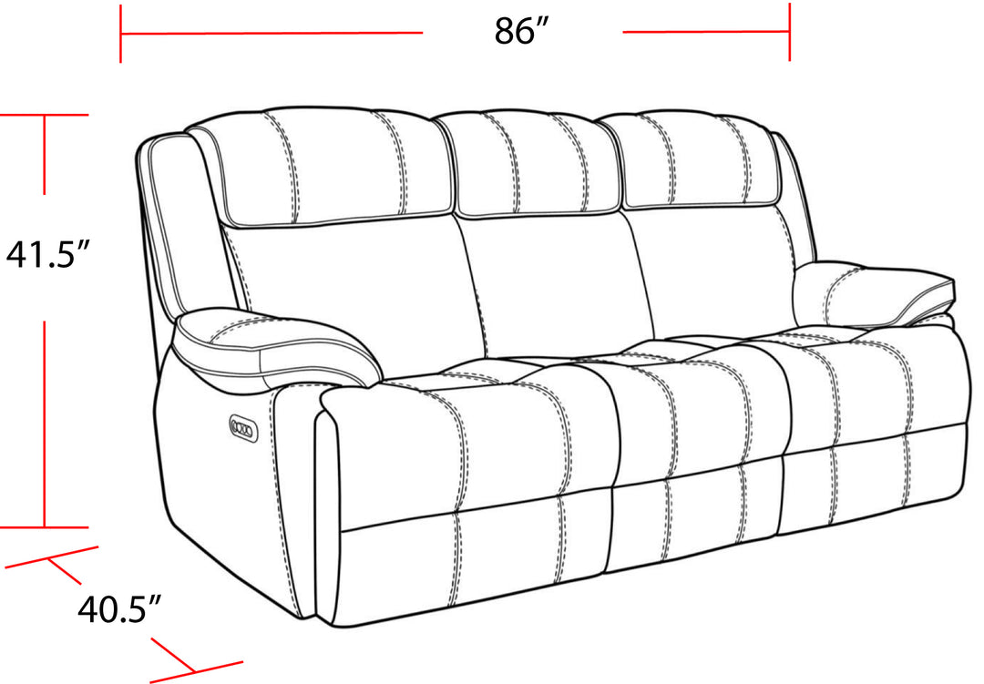 Living Eclipse - Florence Heron Power Reclining Sofa