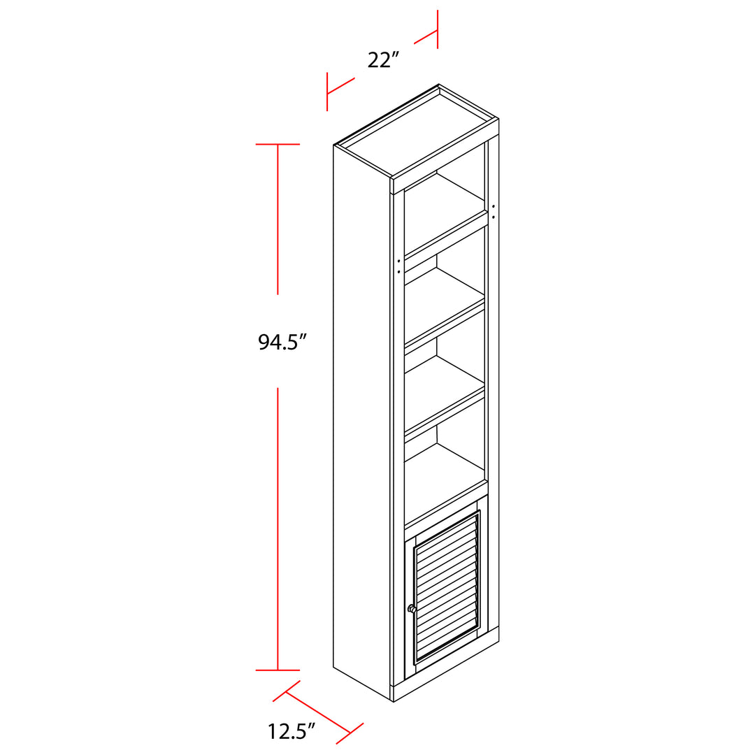 House Boca 22 In. Open Top Bookcase