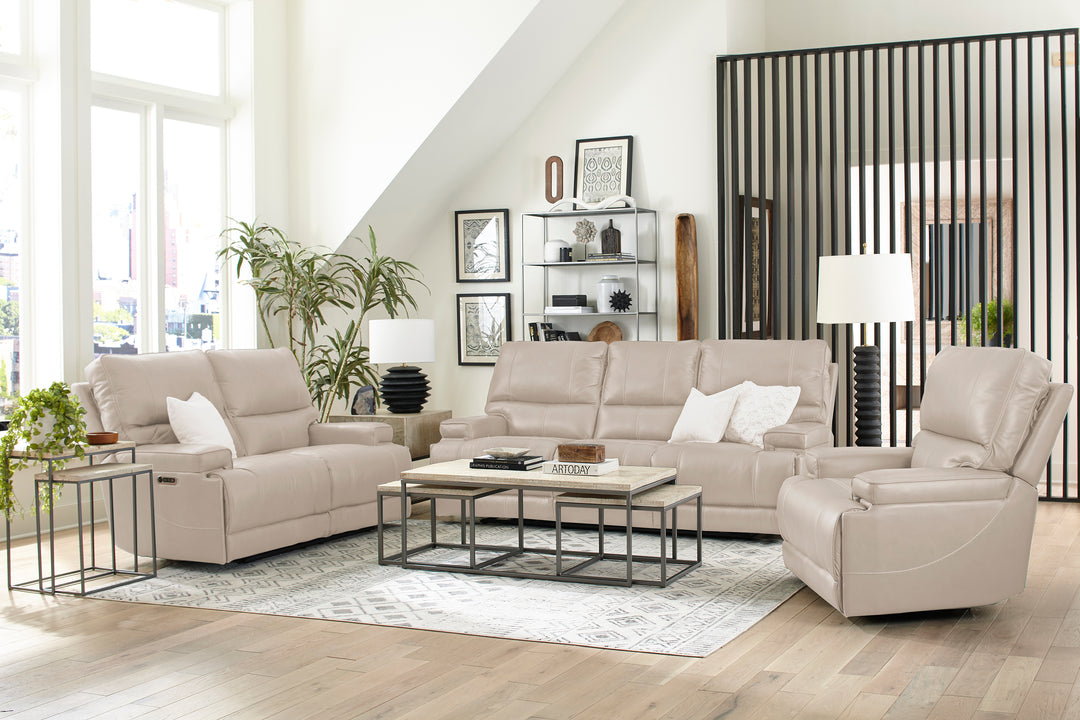 Parker Living Whitman - Verona Linen - Powered By Freemotion Power Reclining Sofa Loveseat and Recliner