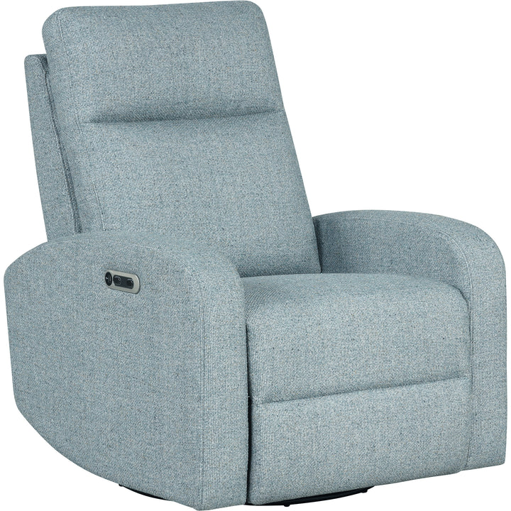 Living Thriller - Natural Beauty Blue Power Swivel Glider Recliner